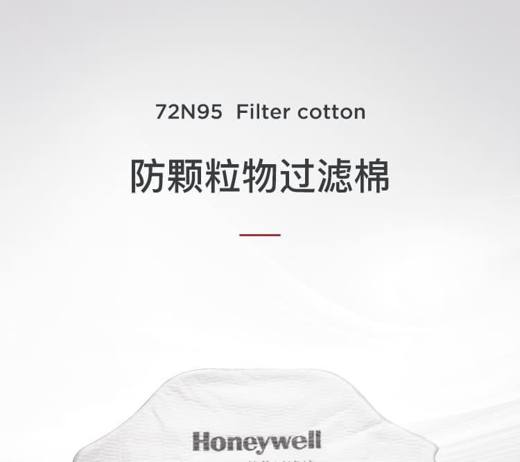 霍尼韦尔（Honeywell） 72N95 颗粒物滤棉 (KN95 级别、防工业粉尘、防颗粒物 须搭配防尘面具7200系列使用)